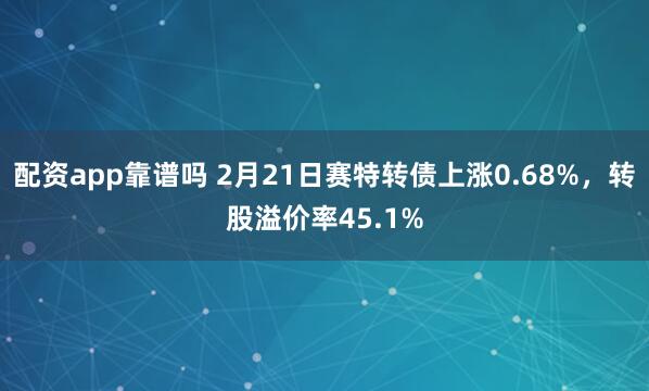 配资app靠谱吗 2月21日赛特转债上涨0.68%，转股溢价率45.1%