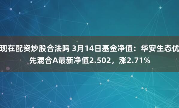 现在配资炒股合法吗 3月14日基金净值：华安生态优先混合A最新净值2.502，涨2.71%